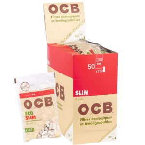 Boîte de 50 sachets de 150 filtres Slim OCB Bio