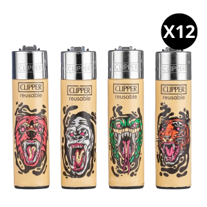 Clipper Mini Wild Animals – Lot de 12 (≈ 14 g/unité)