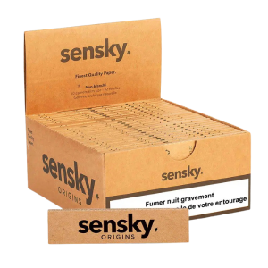 Boîte de 50 carnets de feuilles slim Sensky Origins (32 feuilles/carnet)