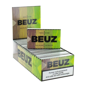 Boîte de 25 carnets BEUZ Regular Brown – Feuilles à rouler non-blanchies